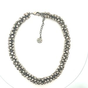 Elegant Silver Beaded Necklace